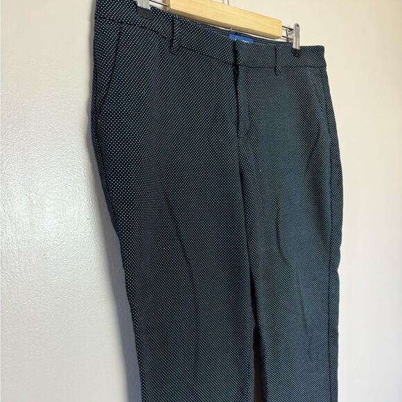 SALE! Black Old Navy Harper Polka Dot Cropped Trousers Size 12 EUC - Picture 3 of 6